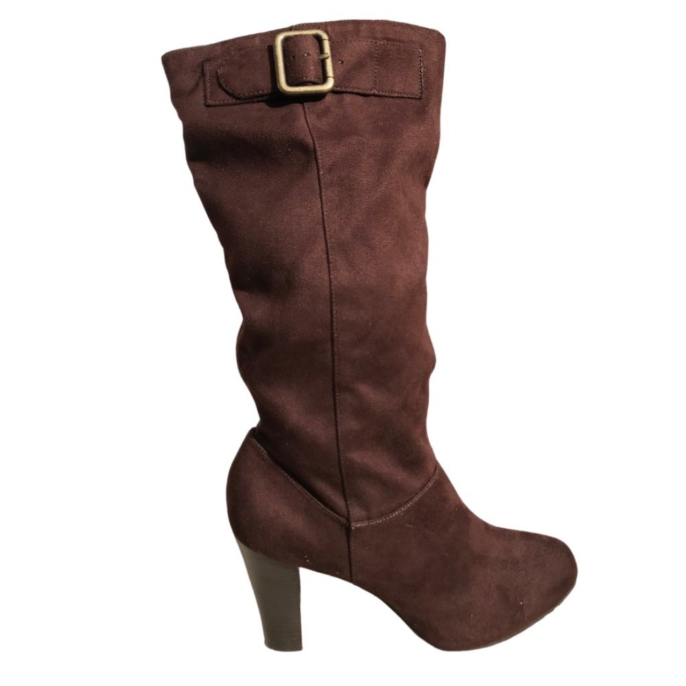 Brown Suede Tall Boots